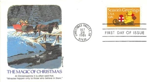 Scott #1946 Teddy Bear on Sleigh 1981 First Day Cover FDC Fleetwood - Picture 1 of 2