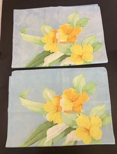 Vintage Fieldcrest Perfection Standard Size Pillowcase set of 2 Daffodill 20x29 - Picture 1 of 10