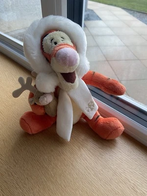 Disney Store Exclusive Winnie The Pooh Plush Winter Tigger Christmas Teddy - VGC - Image 1 of 4