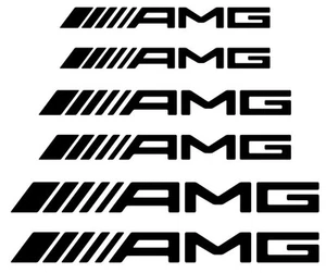 6x AMG Brake Caliper Decals sticker logos Premium Vinyl Refurb/Modification amg - Picture 1 of 3