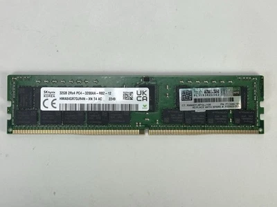 HPE 1x 32GB 2Rx4 DDR4 PC4-3200AA-R Reg Dual Rank ECC Smart Server Memory Ram - Image 1 of 4