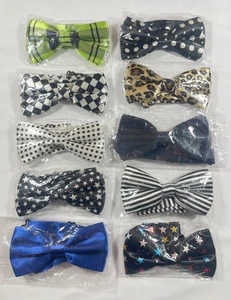 Lots 10 Classic Solid Satin Mens Adjustable Tuxedo Bowtie Wedding Party Bow Tie - Imagen 1 de 12