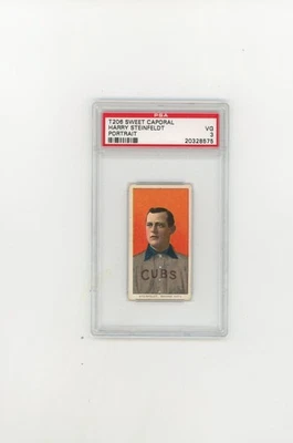 1909-11 T206 PSA 3 Harry Steinfeldt Portrait Sweet Caporal 150 Beautiful 3!! - Image 1 of 2