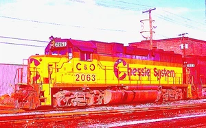 ORIGINAL KODACHROME SLIDE CHESSIE SYSTEM GP-38 #2063 RICHMOND, VA 20.01.1991 - Bild 1 von 1