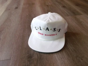 COLLECTIBLE WHITE CLASS SPRAY BOOSTERS ADJUSTABLE TRUCKER BASEBALL CAP - Picture 1 of 2