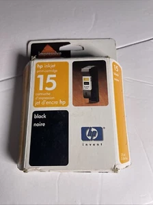 Original HP 15 schwarze Tintenpatrone brandneu versiegelt Ablaufdatum - Bild 1 von 7