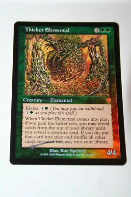 MTG Invasion Magic The Gathering Thicket Elemental NM Eng Unplayed FOIL - Image 1 of 2