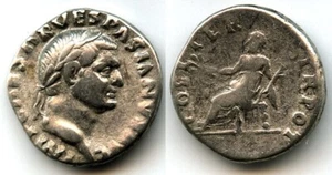 Denario de plata de Vespasiano (69-79 dC), Imperio Romano - Imagen 1 de 1
