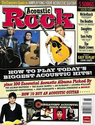 Acoustic Rock Magazine 100 Essential Albums Easy to Play Chord Charts 2008 Foto 1 de 4