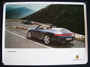 PÓSTER OFICIAL PORSCHE 911 C4S y 911sc cabriolet 40 aniversario showroom 2004 - Imagen 1 de 1