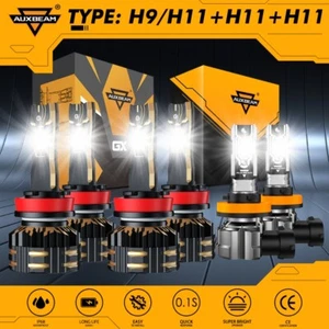6PCS AUXBEAM H8 H9 H11 LED Headlight Fog Light 6500K For Toyota Tacoma 2016-2024 - Picture 1 of 12