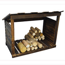 Madera Cesta pelletswagen caja de madera madera de chimenea-cesta metal-colores diferentes