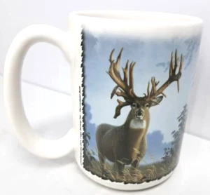 The Lovestuen Buck Foggy Morning Trio Hunting Big Bucks Coffee Mug Larry Zach - Picture 1 of 10