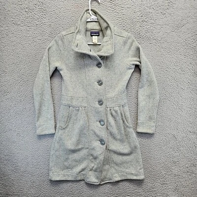 Abrigo Suéter Patagonia Better Mujer XS Gris Forrado de Vellón Botón Frontal Foto 1 de 4