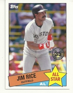  2020 TOPPS BASEBALL - JIM RICE - 1985 35th ANNIVERSARY - #34 - RED SOX ALL STAR