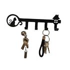 Wall Mounted for Key Holder 4 Hooks Rack Cute for Cat Decorative for Coa