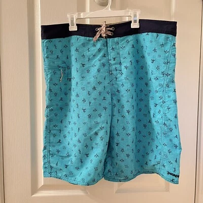 Patagonia Classic Wayfarers 21 pulgadas Boardshorts Jeroglíficos de Natación Para Hombres Talla 38 Foto 1 de 4