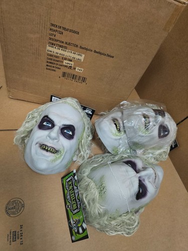 Exorcist Regan Mask Deluxe Injection With Hair Trick or Treat