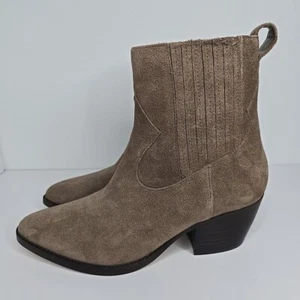 Ralph Lauren Racquel Damen spitz zulaufende Leder Booties 9,5 Wildleder Westernstiefel - Bild 1 von 10
