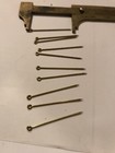 20 Vtg Brass 36mm Brooch Pin Coil Stem Brooch Craft Repair Jewelry Findings Lot