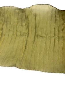 Olive Green Gold Border Polyester Fabric 3Yards by 12 Inches - Picture 1 of 11