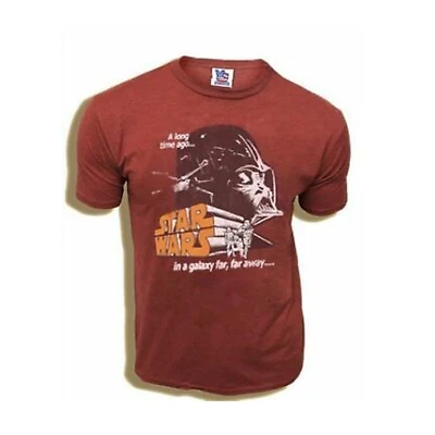 Adulto Unisex Star Wars Película Clásica Años 70 Logo Ligero Rojo Carmesí Camiseta Foto 1 de 4