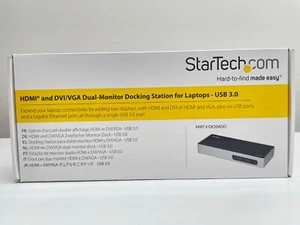 StarTech Universal Dual-Monitor Docking Station for Laptops - USB 3.0 BRAND NEW - Picture 1 of 6