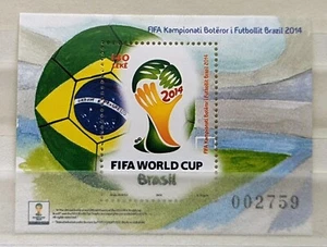 Albania: Copa Mundial de la FIFA 2014 Brasil. S/S MNH - Imagen 1 de 1