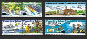PAPUA NEW GUINEA Sc 853A-9A NH ISSUE OF 1995 - IN PAIRS - TOURISM - Picture 1 of 1