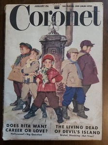 CORONET January 1952 RITA HAYWORTH ARTHUR GODFREY 1917 Russia HOLLYWOOD at night - Bild 1 von 2