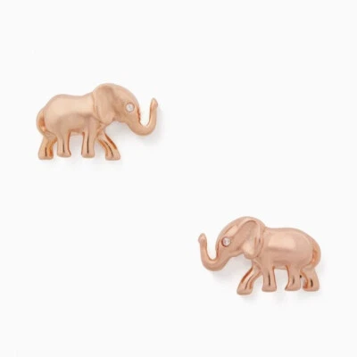 Aretes Kate Spade PRECIOUS ELEPHANT Oro Rosa Pequeños Cristales cosas que nos encantan Foto 1 de 4