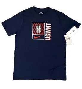 NWT Nike Core Short Sleeve T-Shirt TEAM USA Navy USWNT Soccer Kids Sz L - Picture 1 of 4