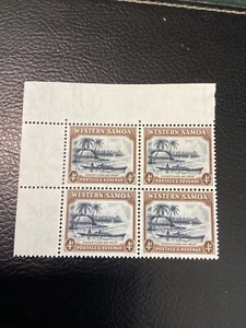 Western Samoa 1935 4d slate & sepia (block of 4 stamps) MNH - Picture 1 of 2