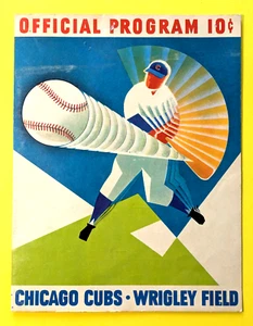 Tarjeta de puntuación y talones de boletos del programa Wrigley Field Chicago Cubs vs LA DODGERS 1960 - Imagen 1 de 7