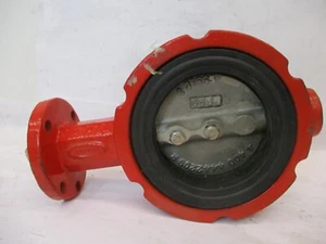 Ultraflo 4" Wafer Butterfly Valve 316SS Nitrile Black Cast Iron A4960AES - Picture 1 of 13