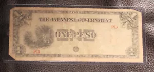 VINTAGE 1942-45 WW11 JAPANESE GOVT CURRENCY ONE DOLLAR BANK NOTES - Picture 1 of 6