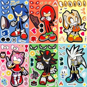 Sonic the Hedgehog - 8 Character Sticker Sheet Pack - Shadow, Tails, Knuckles.. - Picture 1 of 5