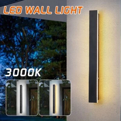 Aplique de Pared LED Lámpara Moderna Exterior Luces Exteriores Tira Larga Impermeable Foto 1 de 4
