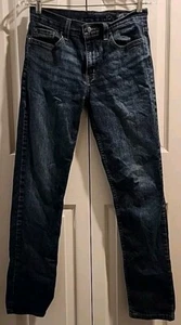 George Jeans Para Hombre 29"x32" DELGADO Lavado Oscuro Pierna Recta 5 Bolsillos - Imagen 1 de 7