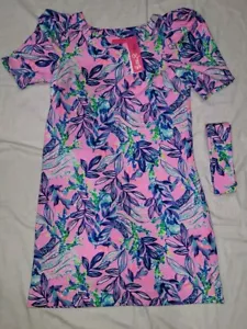 Nuevo con etiquetas Vestido Lilly Pulitzer Harriet Calce Recto Faja Lila Just A Lil Jelly Talla L - Imagen 1 de 3
