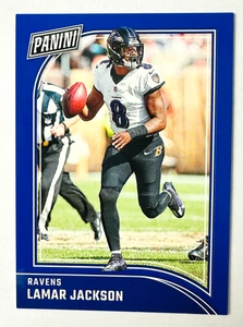 2024 Panini Father's Day LaMar Jackson BLUE Parallel Card SP #/50 Ravens Star! - Picture 1 of 3