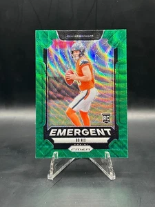 2024 Panini Prizm -  Bo Nix - #3 Emergent Green Wave Prizm (RC) - Denver Broncos - Picture 1 of 2