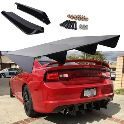 For Dodge Charger Rear Bumper Diffuser 4-Fin Spoiler Splitter+Rear Spats Foto 1 de 4