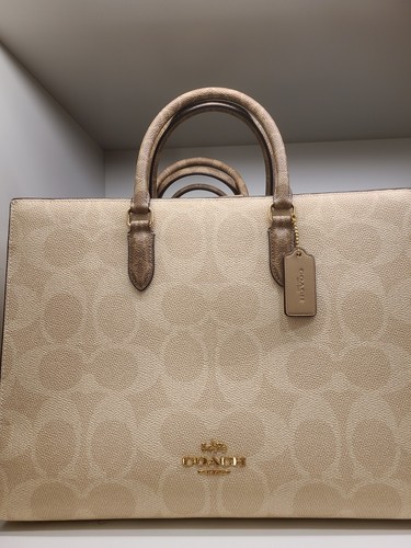 Borsa Coach Maggie in tela firmata bloccata $ 1.100 00