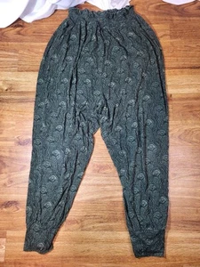 Daily Practice Anthropologie Large Green Smocked Harem Pants - Picture 1 of 4