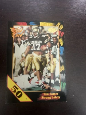 1991 Wild Card Draft, 50 Stripe, No. 146, Tim James, Colorado - Image 1 of 2
