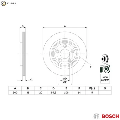 2x BRAKE DISC 0 986 479 F67 FOR JAGUAR AJD 2.7L JB 2.5L AJ-V6/FB 3.0L 6cyl 4.2L - Image 1 of 4