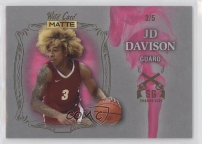 2022 Wild Card Matte Draft Smoking Gun Silver - Pink Smoke /5 JD Davison #SG-12 - Image 1 of 2