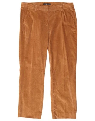 MAX MARA Womens Straight Corduroy Trousers UK 16 Large W36 L29 Brown AS06 — 第 1/3 张图片