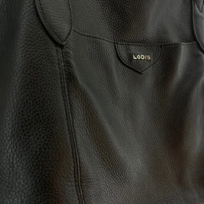 Bolsa tote LODIS preta couro pebbled bolsa de ombro dinheiro antigo luxo silencioso - Imagem 1 de 4